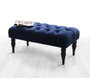 Atelier Del Sofa Banco Terciopelo Azul Marino 92x43x48 cm